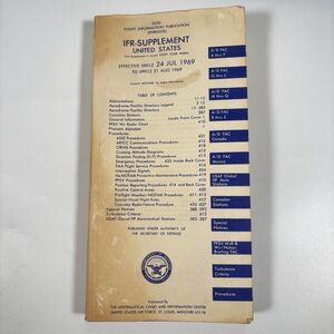 department of defense ifr instrument flight rules supplement manual 1969 vintage